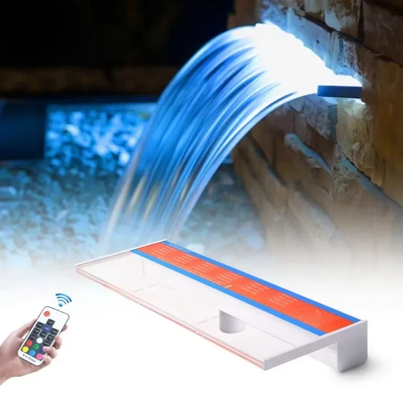 Acrylic LED Waterfall Panel Wall Mounted Extended Cascade Blade Sheer Descent for Swimming Pool Pond Garden Customizable size
Acrylic LED Waterfall Panel Wall Mounted Extended Cascade Blade Sheer Descent for Swimming Pool Pond Garden Customizable size