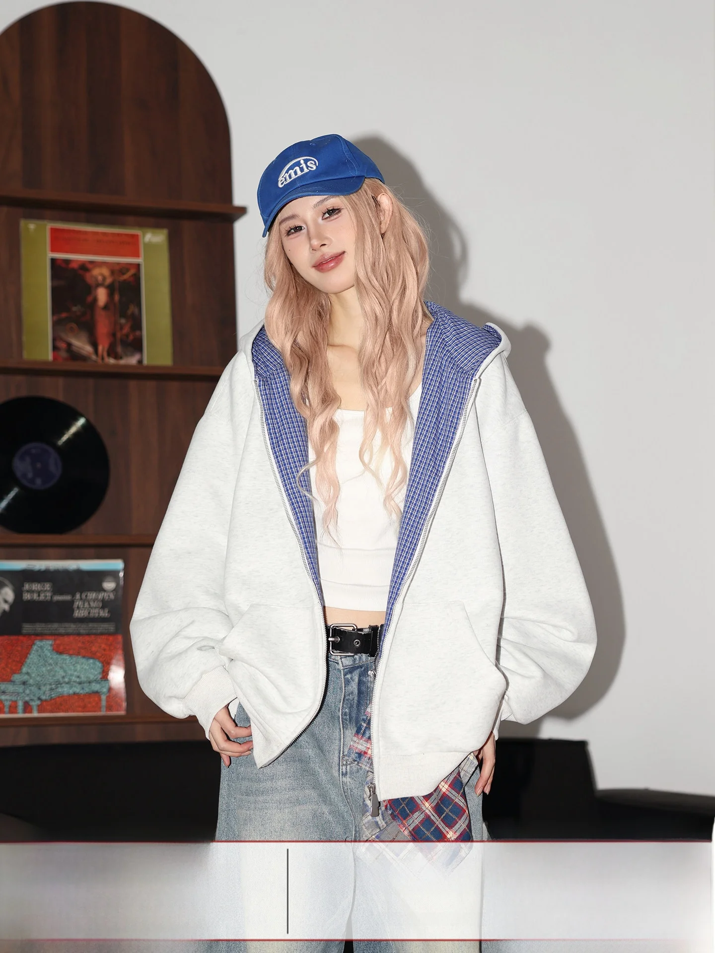 American Sle Loose Fit Plaid Hooded Open Cardigan Women's Spring Autumn Jaet Small Size Casual Wear Cotton Polyester Blend
American Sle Loose Fit Plaid Hooded Open Cardigan Women's Spring Autumn Jaet Small Size Casual Wear Cotton Polyester Blend