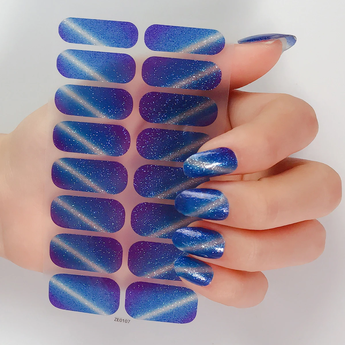 16Tips Full Cover Nail Stickers Glitter Cat eyes Nail Polish Stickers Gradient Self-Adhesive Nail Art Sticker DIY Manicure Decor
16Tips Full Cover Nail Stickers Glitter Cat eyes Nail Polish Stickers Gradient Self-Adhesive Nail Art Sticker DIY Manicure Decor