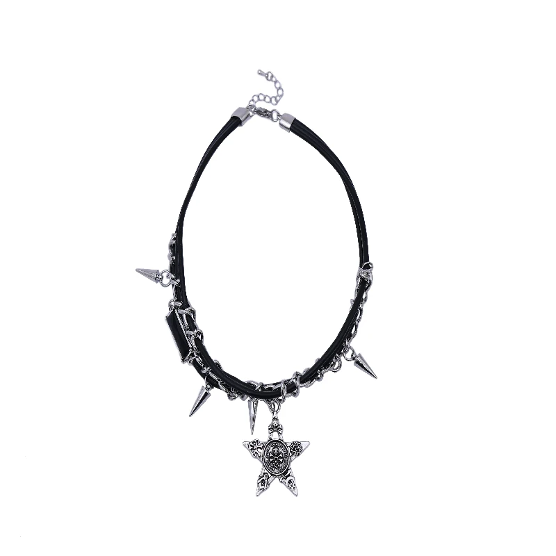 Chocker Willow Nail Skull Star Collar Female Y2K Sweet Cool Hottie Punk Necklace Necklace
Chocker Willow Nail Skull Star Collar Female Y2K Sweet Cool Hottie Punk Necklace Necklace