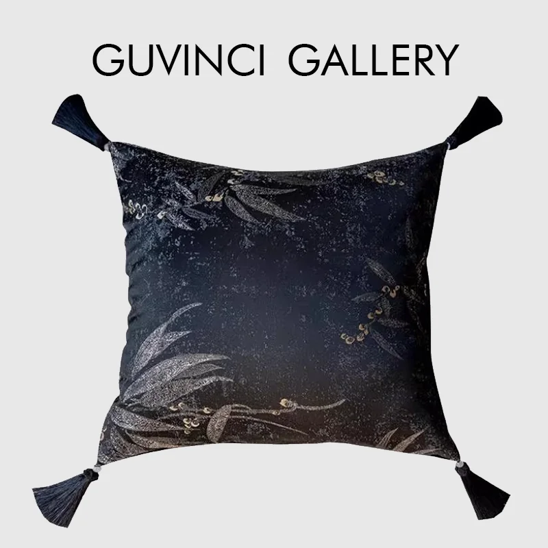 GUVINCI Black And Gold Floral High Precision Jacquard Throw Pillow Cover Oriental Art Cushion Case For Living Room Sofa Chair
GUVINCI Black And Gold Floral High Precision Jacquard Throw Pillow Cover Oriental Art Cushion Case For Living Room Sofa Chair