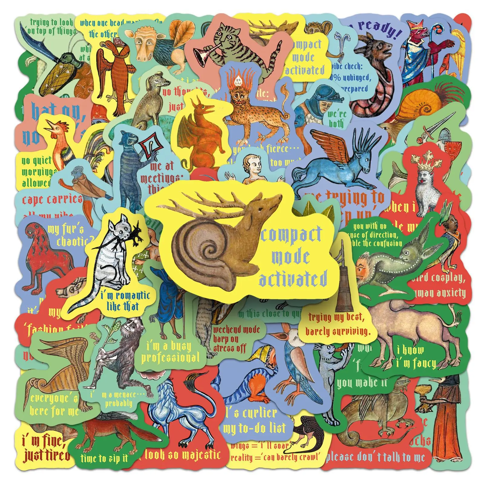 50PCS Corporate Slave MEME Sticker Medieval Style Humor Abstract Decorative Notebook Phone Case Waterproof Sticker Kids Toy
50PCS Corporate Slave MEME Sticker Medieval Style Humor Abstract Decorative Notebook Phone Case Waterproof Sticker Kids Toy