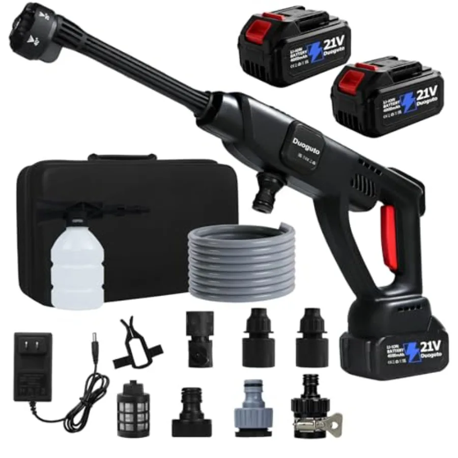 Cordless Pressure Wassher Battery Powered 1400 PSI 2×4.0Ah Batteries
Cordless Pressure Wassher Battery Powered 1400 PSI 2×4.0Ah Batteries
