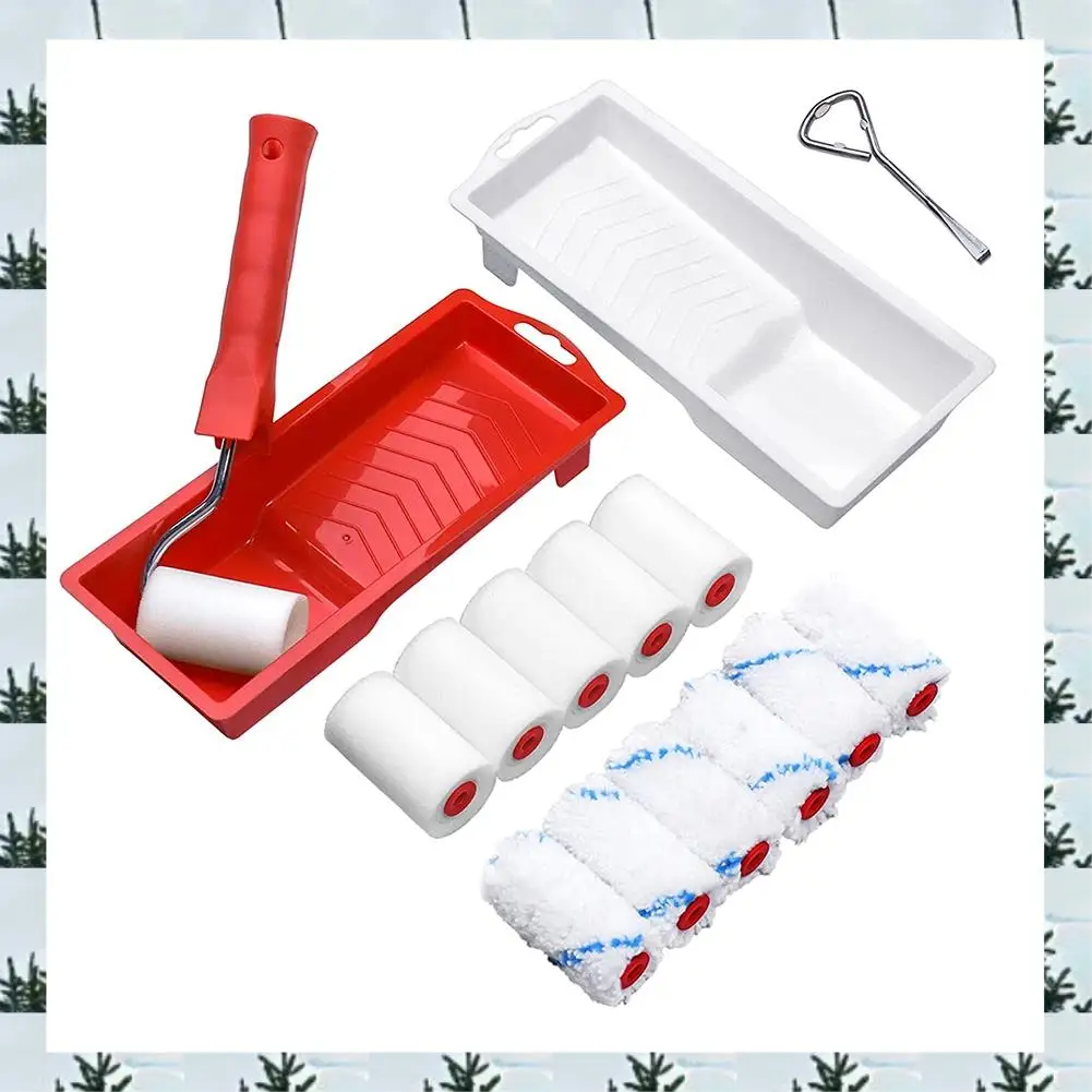 ABLG 16Pcs 2 Inch Small Paint Roller With 2 Paint Trays, House Painting Roller Brush For Walls, Cabinets, Crafts, Touch Ups
ABLG 16Pcs 2 Inch Small Paint Roller With 2 Paint Trays, House Painting Roller Brush For Walls, Cabinets, Crafts, Touch Ups