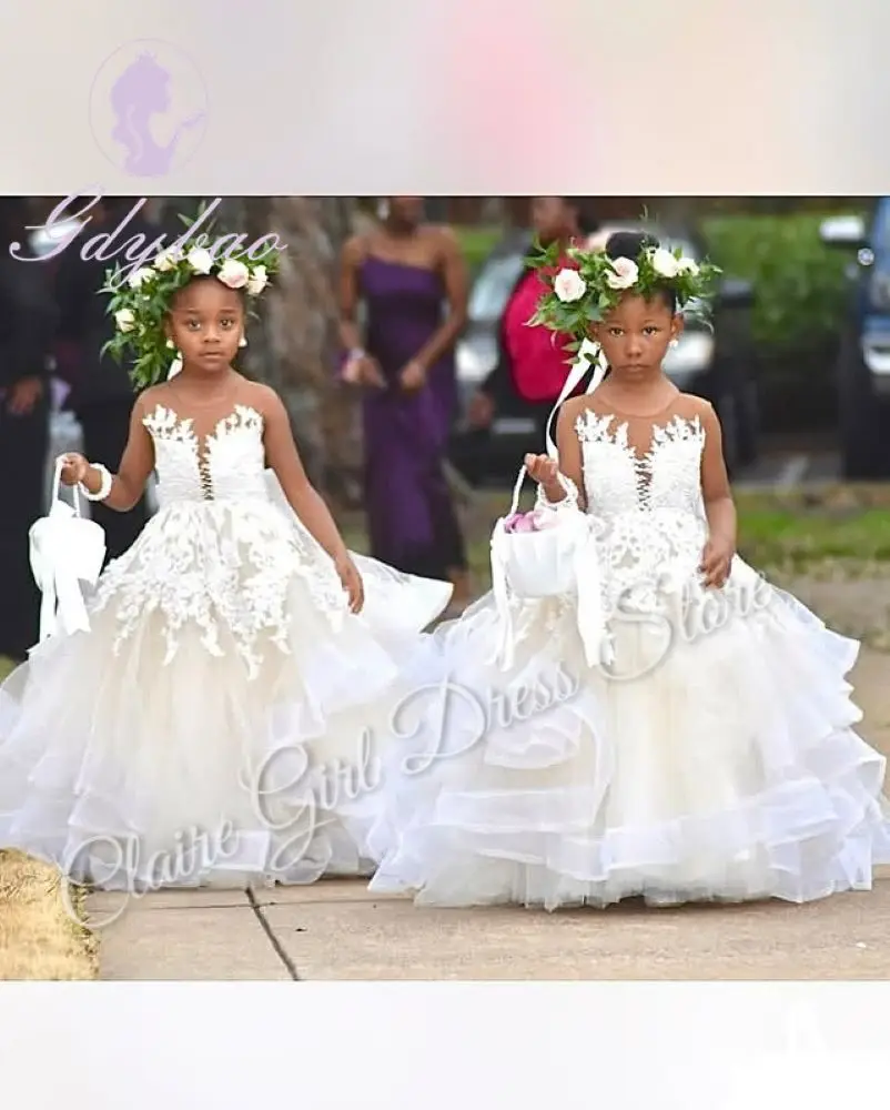 Customized White Flower Girl Dresses For Wedding Appliques Layered Floor Length Sleeveless Princess Birthday Party Pageant Gown
Customized White Flower Girl Dresses For Wedding Appliques Layered Floor Length Sleeveless Princess Birthday Party Pageant Gown