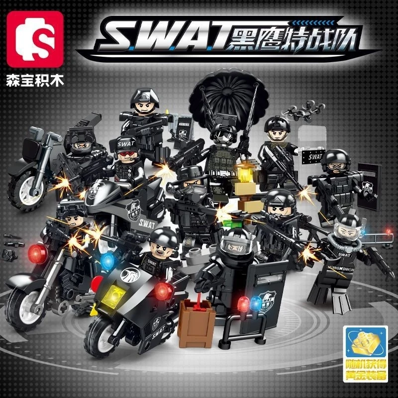 SEMBO Military Black Hawk Special Forces Building Block Figures Ornaments, Kids Toys for Boys, Wholesale Gifts
SEMBO Military Black Hawk Special Forces Building Block Figures Ornaments, Kids Toys for Boys, Wholesale Gifts