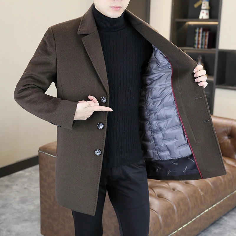 High Quality 2025 Winter Men's Warm Woolen Coats Casual Detachable Duck Down Liner Windbreaker Puffer Jacket Thick Wool Overcoat
High Quality 2025 Winter Men's Warm Woolen Coats Casual Detachable Duck Down Liner Windbreaker Puffer Jacket Thick Wool Overcoat