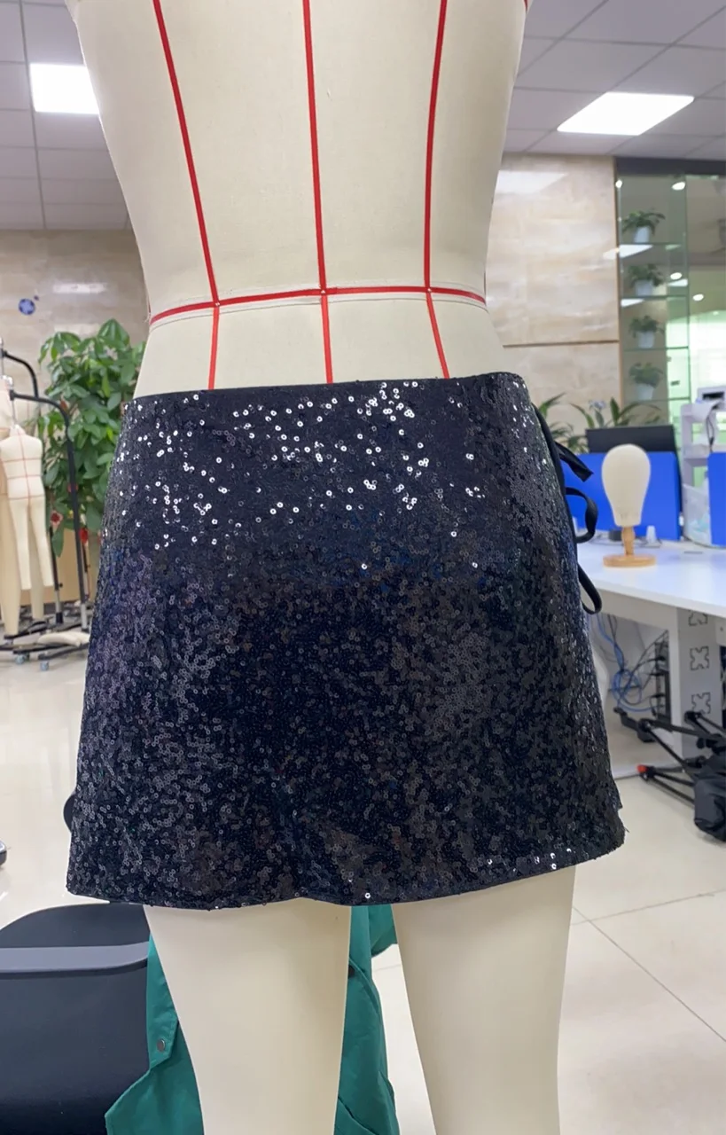 Women's Sequin Mini Skirts Fashion Low Waist Slim Fit Tie-up Skirts Short Club Skirts
Women's Sequin Mini Skirts Fashion Low Waist Slim Fit Tie-up Skirts Short Club Skirts