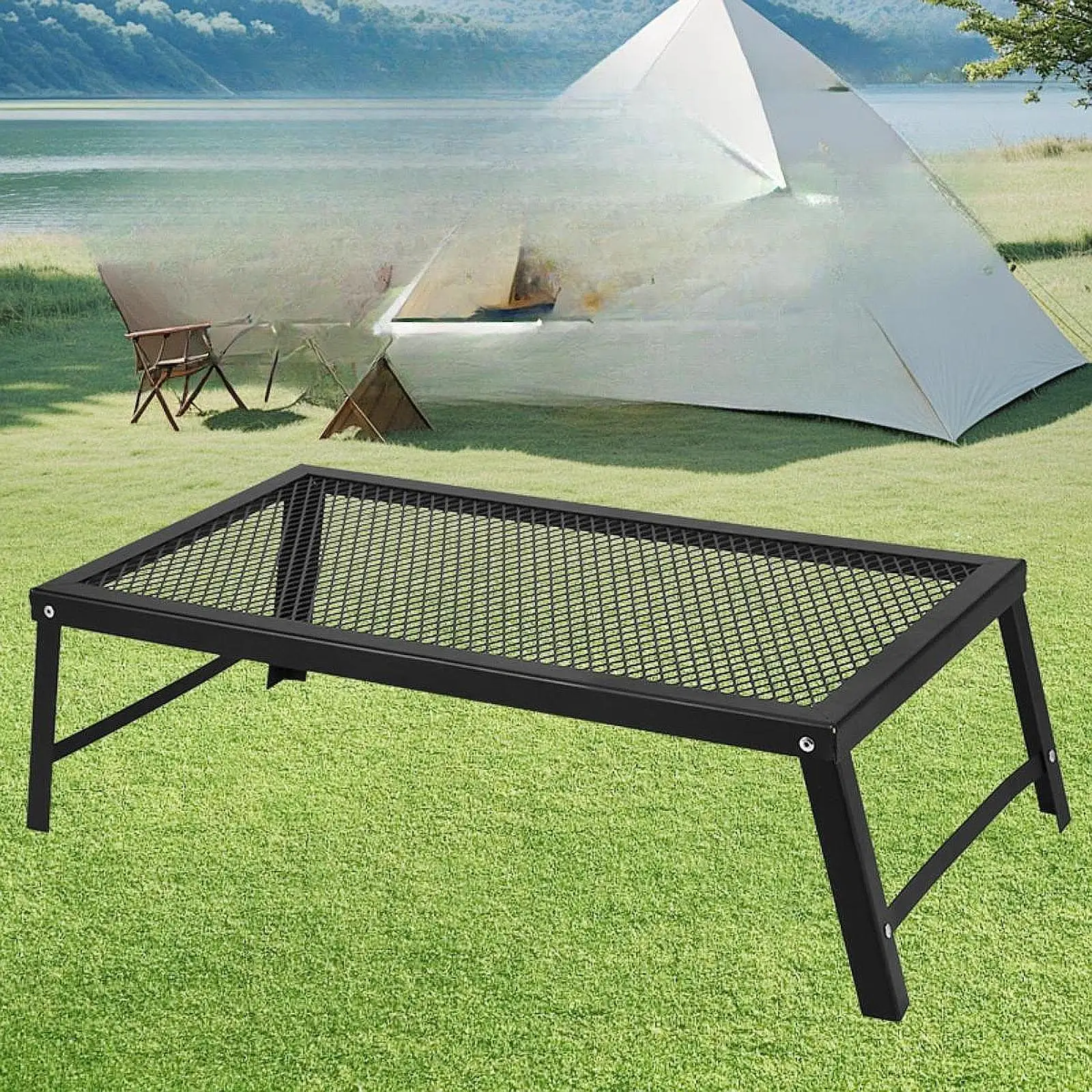 Folding Campfire Grill,Camping Grill Outdoor Cooking Equipment with Legs Heavy Duty Portable for Travel Backyard Outdoor BBQ
Folding Campfire Grill,Camping Grill Outdoor Cooking Equipment with Legs Heavy Duty Portable for Travel Backyard Outdoor BBQ