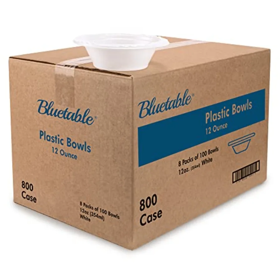 Disposable Bowls 12 oz Bulk Case Pack 800 Count Plastic Bowl White Heavy Duty Bowls for Hot Soup Microwave Safe Paper Alternati
Disposable Bowls 12 oz Bulk Case Pack 800 Count Plastic Bowl White Heavy Duty Bowls for Hot Soup Microwave Safe Paper Alternati