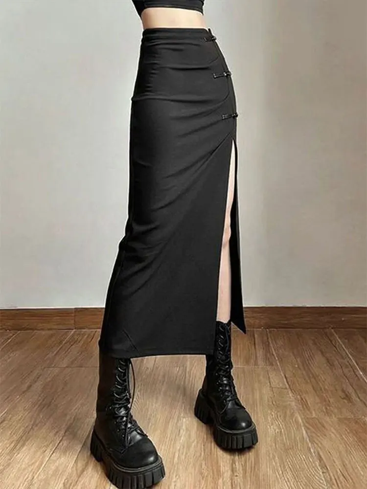 Summer Women New Skirt Streetwear Fashion Zipper Casual Slim Split Maxi Skirt Black Sexy Club Party Elegant Versatile Lady Skirt
Summer Women New Skirt Streetwear Fashion Zipper Casual Slim Split Maxi Skirt Black Sexy Club Party Elegant Versatile Lady Skirt