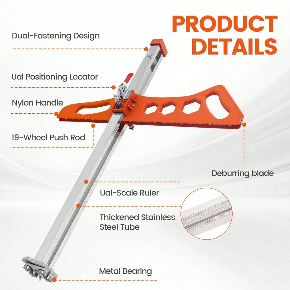 Cutting Tool With Dual Positioning, Foldable Drywall Cutter 23 Wheel, Fit 1 4 3 8 Plasterboard, DualScale Gypsum Board Cutter I
Cutting Tool With Dual Positioning, Foldable Drywall Cutter 23 Wheel, Fit 1 4 3 8 Plasterboard, DualScale Gypsum Board Cutter I