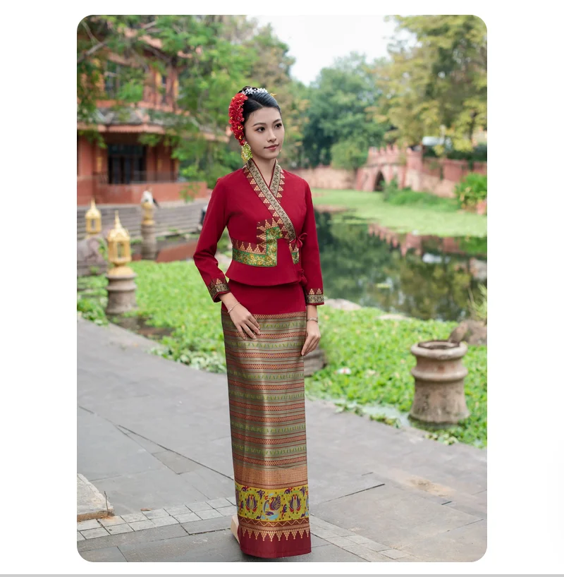 Dai traditional clothing temperament ethnic style top and skirt set
Dai traditional clothing temperament ethnic style top and skirt set