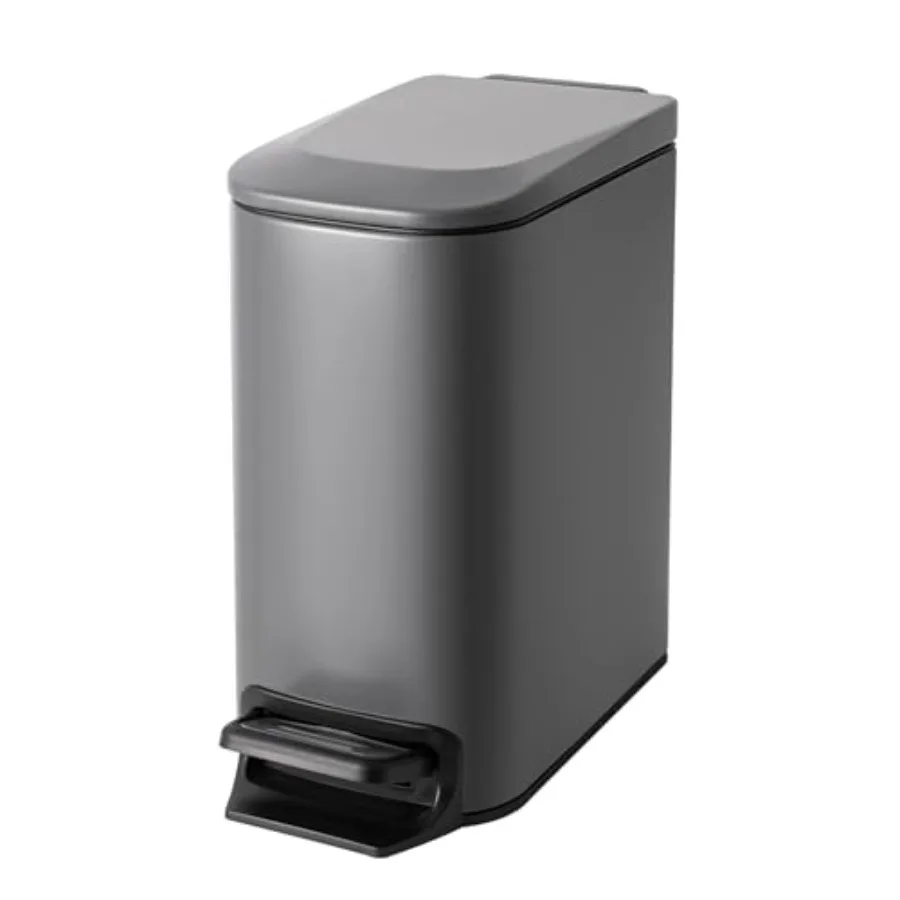 Small Bathroom Trash Can with Lid Soft Close Step Pedal 6 L/ 1.6 Gallon Stainless Steel Garbage Can with Removable Inner Bucket
Small Bathroom Trash Can with Lid Soft Close Step Pedal 6 L/ 1.6 Gallon Stainless Steel Garbage Can with Removable Inner Bucket