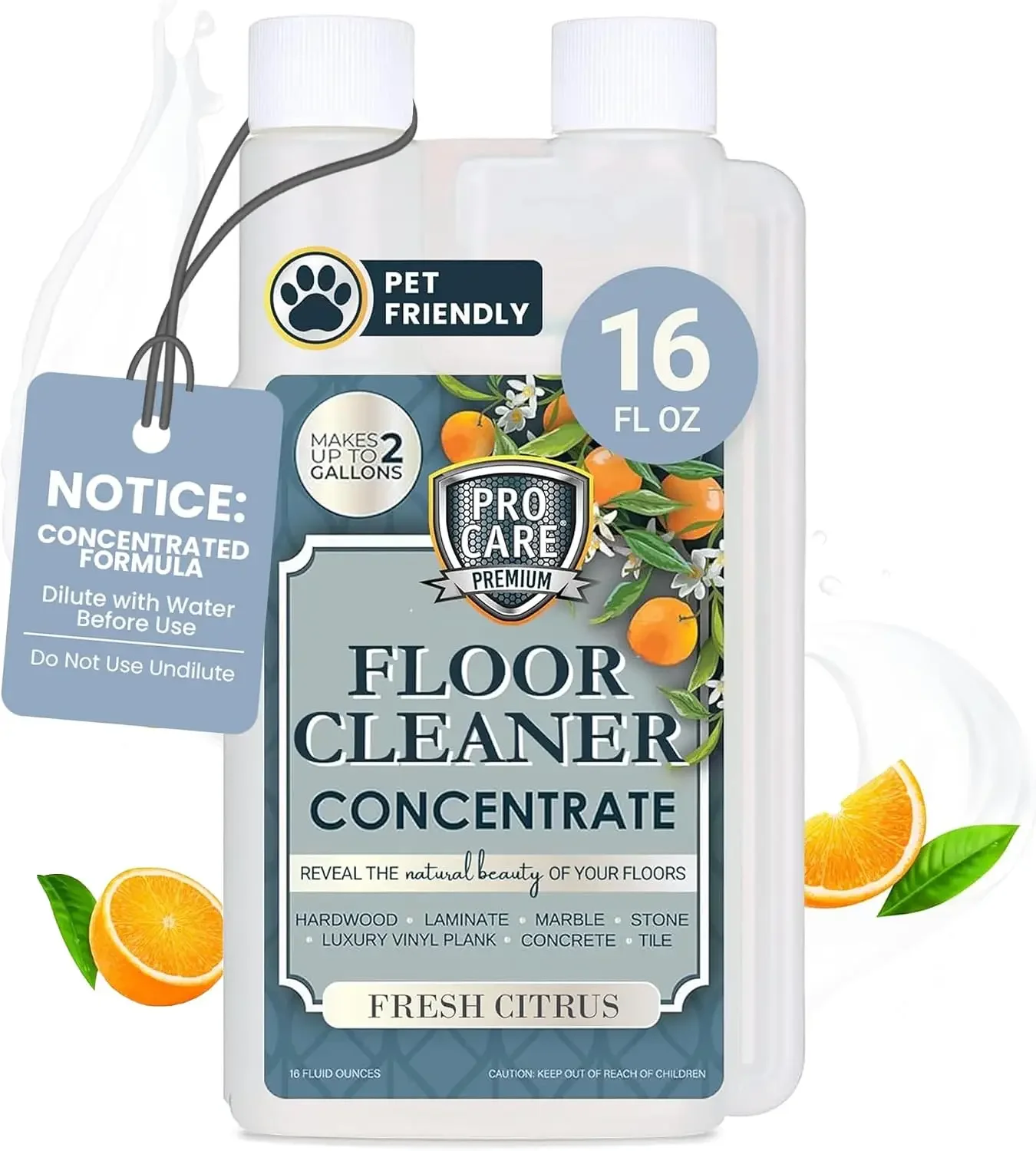 Streak-Free Citrus Floor Cleaner for Vinyl, Wood, Tile & Laminate, 16oz
Streak-Free Citrus Floor Cleaner for Vinyl, Wood, Tile & Laminate, 16oz