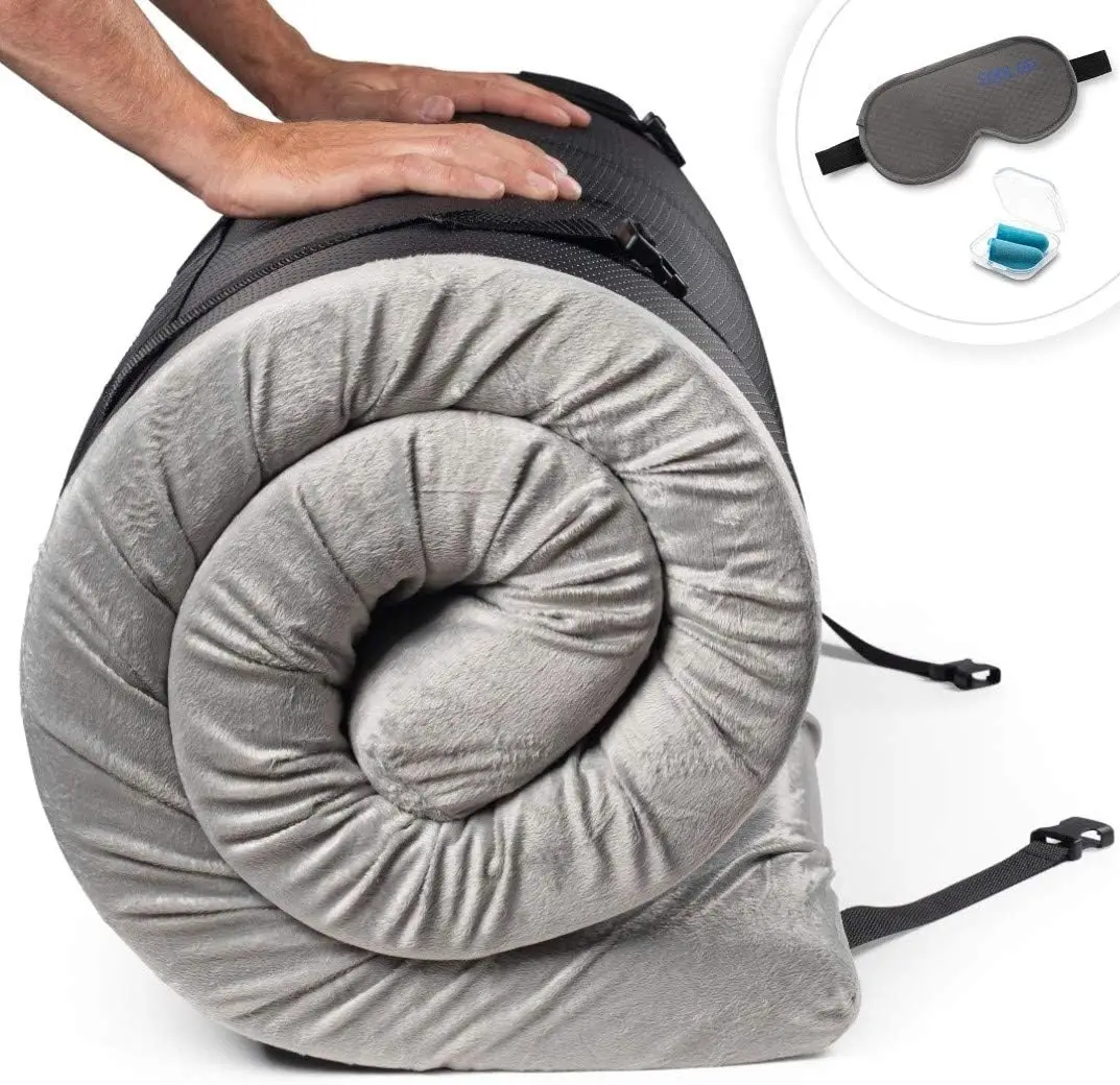 -US Memory Foam Camping Mattress Pad | Portable Roll Up Sleep Mat for Floor, Tent, Car | Single, Twin, Kids Guest Bed Ou
-US Memory Foam Camping Mattress Pad | Portable Roll Up Sleep Mat for Floor, Tent, Car | Single, Twin, Kids Guest Bed Ou