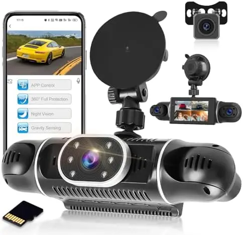 NHOPEEW 4CH 360 ° Видеорегистратор 1080P (фронтальная/задняя камера) + 720P (боковые камеры), 3-дюймовый IPS-экран, Wi-Fi, ночное видение, циклическая запись, карта памяти 64 ГБ в комплекте
NHOPEEW 4CH 360 ° Видеорегистратор 1080P (фронтальная/задняя камера) + 720P (боковые камеры), 3-дюймовый IPS-экран, Wi-Fi, ночное видение, циклическая запись, карта памяти 64 ГБ в комплекте