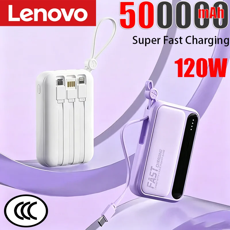 Lenovo 500000mAh Capacity Power Bank 120W Mini Large Capacity Super Fast Charging Dual Lines External Battery for iPhone Huawei
Lenovo 500000mAh Capacity Power Bank 120W Mini Large Capacity Super Fast Charging Dual Lines External Battery for iPhone Huawei