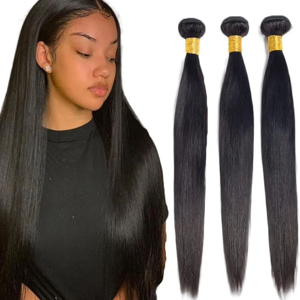 26 28 30 Inch 1B Natural Human Hair Bundles Straight Weave 3 Bundles Total 300g Unprocessed Virgin Double Weft Human Hair Extension Black Color
26 28 30 Inch 1B Natural Human Hair Bundles Straight Weave 3 Bundles Total 300g Unprocessed Virgin Double Weft Human Hair Extension Black Color