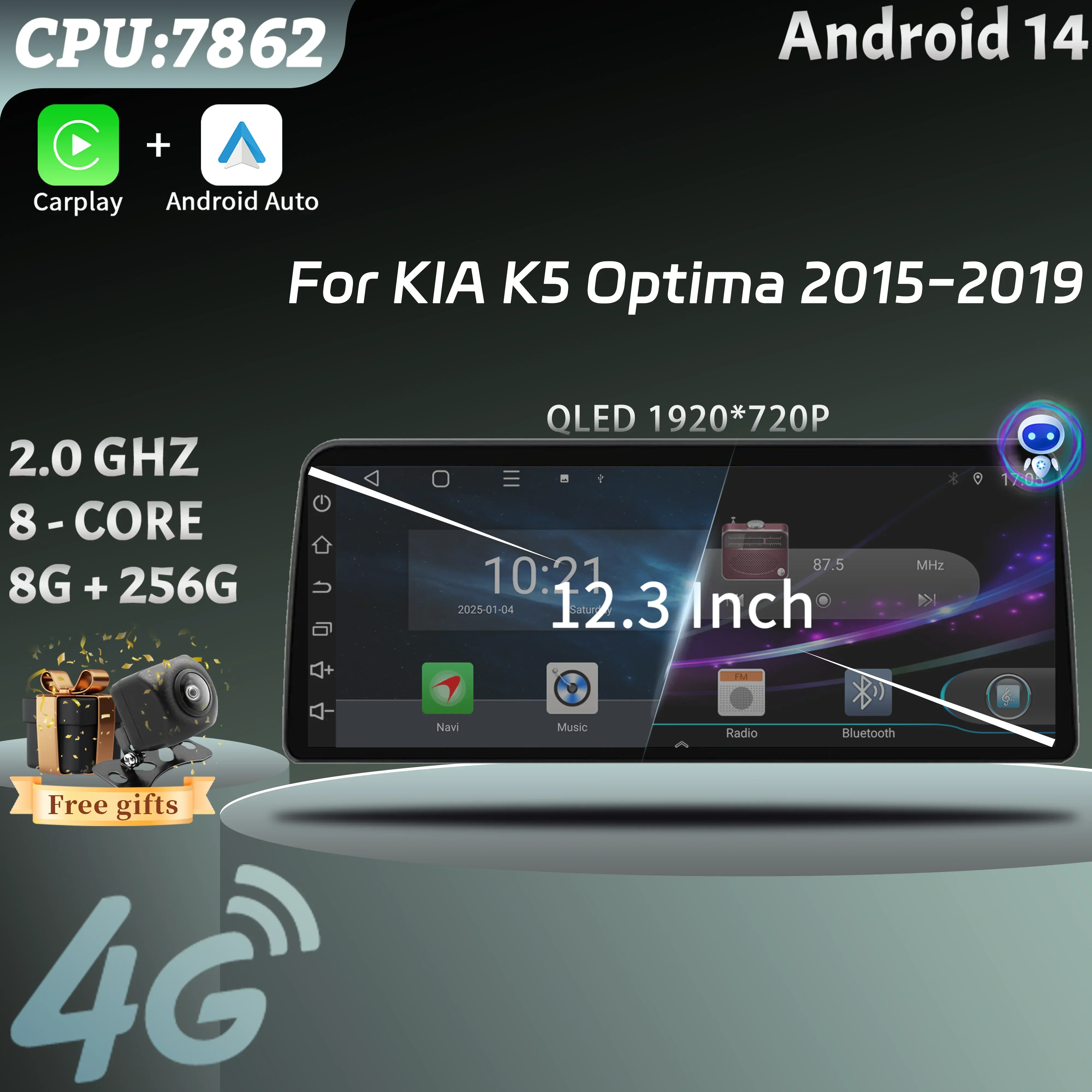 12,3-дюймовый Android 14 для KIA K5 Optima 2015 2016 2017 2018 2019 Автомобильный радиоприемник Мультимедийная навигация GPS Carplay Стерео Сенсорный экран
12,3-дюймовый Android 14 для KIA K5 Optima 2015 2016 2017 2018 2019 Автомобильный радиоприемник Мультимедийная навигация GPS Carplay Стерео Сенсорный экран