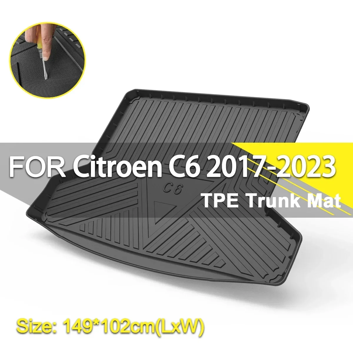 Car Rear Trunk Cover Mat Waterproof Non-Slip Rubber TPE Cargo Liner Accessories For Citroen C6 2017-2023
Car Rear Trunk Cover Mat Waterproof Non-Slip Rubber TPE Cargo Liner Accessories For Citroen C6 2017-2023