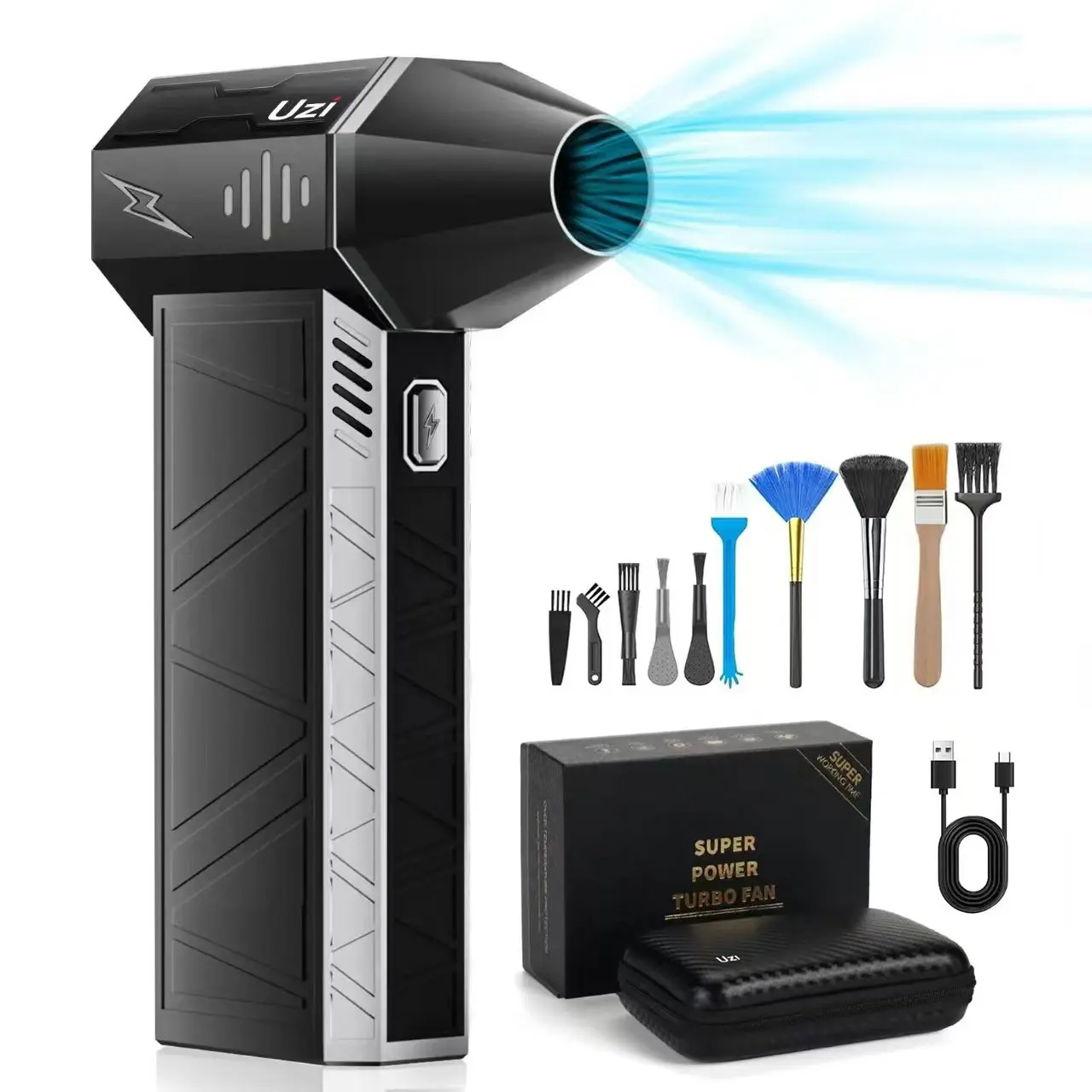 Handheld Electric Air Duster 180,000 RPM Violent Blower Mini Turbo Jet Fan for Cleaning PC Keyboard Cars And Homes
Handheld Electric Air Duster 180,000 RPM Violent Blower Mini Turbo Jet Fan for Cleaning PC Keyboard Cars And Homes