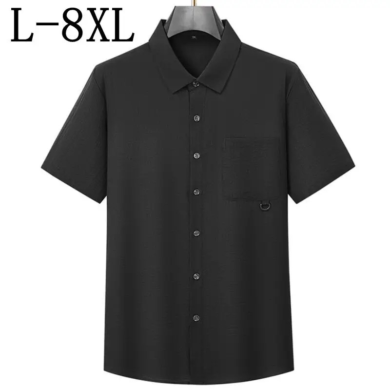 8XL 7XL 6XL 2026 New Summer High End Luxury Shirt Man Business Casual Mens Shirts With Pocket Breathable Loose camisa hombre
8XL 7XL 6XL 2026 New Summer High End Luxury Shirt Man Business Casual Mens Shirts With Pocket Breathable Loose camisa hombre