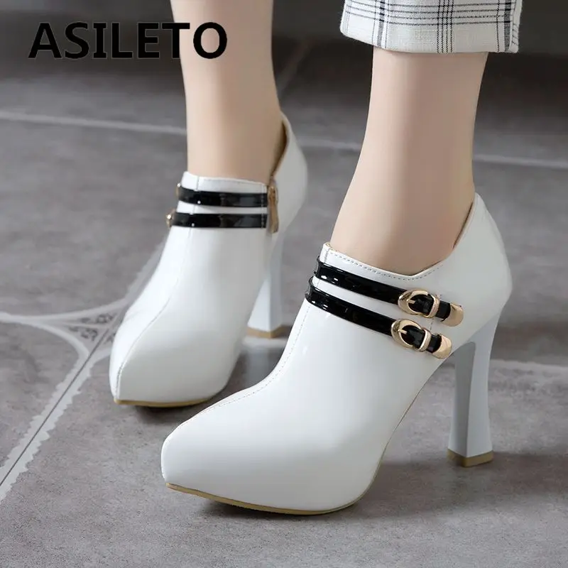 ASILETO 2025 New Shiny Female Pumps Pointed Toe Zipper Ultrahigh Heels 11cm Belt Buckles Plus Size 48 49 50 Sexy Dating Shoes
ASILETO 2025 New Shiny Female Pumps Pointed Toe Zipper Ultrahigh Heels 11cm Belt Buckles Plus Size 48 49 50 Sexy Dating Shoes