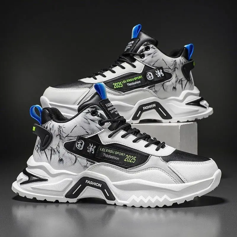 Men's High-Top Casual Running Shoes PT Men's Autumn Winter New Style Dad Trendy Shoes PU Leather Short Tube Work Boots
Men's High-Top Casual Running Shoes PT Men's Autumn Winter New Style Dad Trendy Shoes PU Leather Short Tube Work Boots