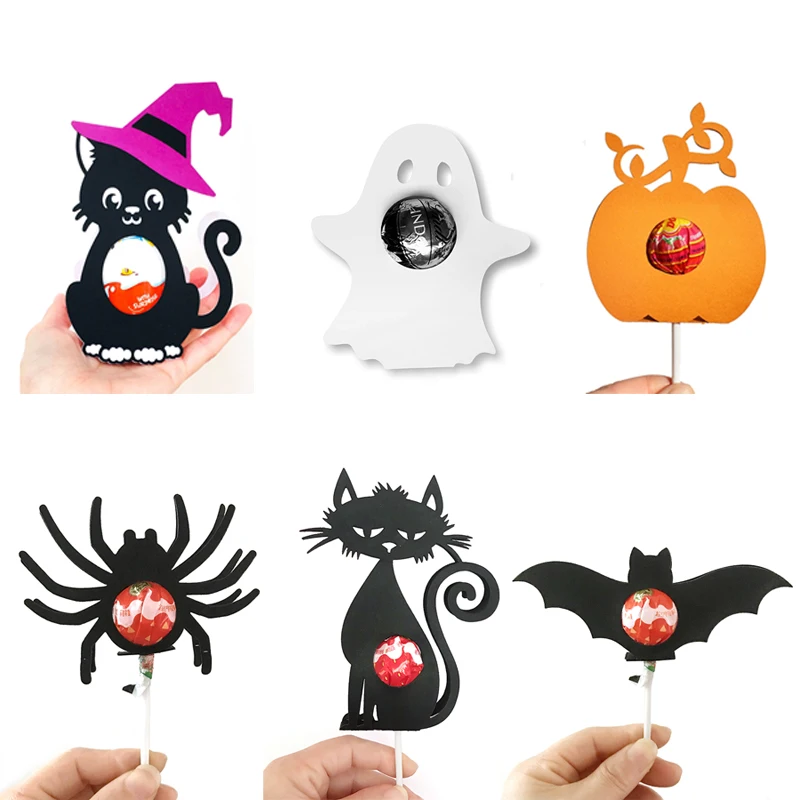 Halloween Metal Cutting Dies Cat Pumpkin Spider Lollipop Chocolate Holder Decoration Scrapbooking Paper Craft Knife Cut Die
Halloween Metal Cutting Dies Cat Pumpkin Spider Lollipop Chocolate Holder Decoration Scrapbooking Paper Craft Knife Cut Die