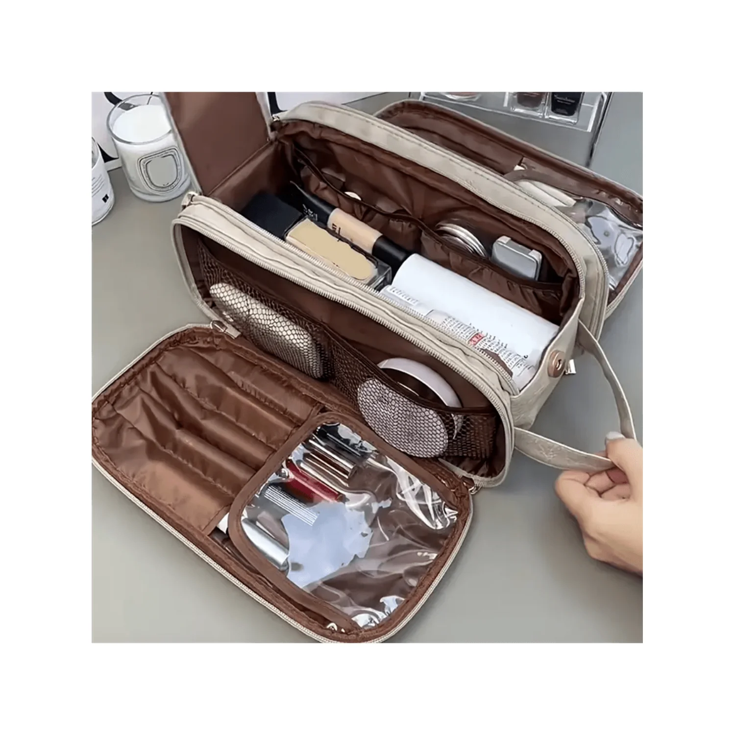 Large Capacity Waterproof Portable Makeup Pouch And Toiletry Organizer For Travel Makeup Bag Organizer Makeup Organiser Makeup
Large Capacity Waterproof Portable Makeup Pouch And Toiletry Organizer For Travel Makeup Bag Organizer Makeup Organiser Makeup