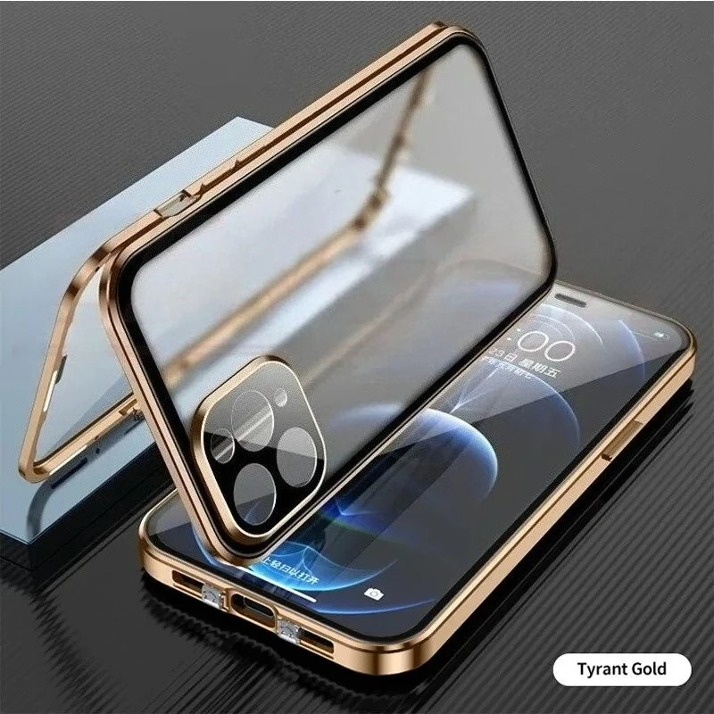 Магнитный чехол для iPhone 17, 16, 15, 14, 13 Pro Max 16e, двухсторонний HD-стекло, металлический каркас, чехол для телефона с защитным чехлом для объектива камеры
Магнитный чехол для iPhone 17, 16, 15, 14, 13 Pro Max 16e, двухсторонний HD-стекло, металлический каркас, чехол для телефона с защитным чехлом для объектива камеры