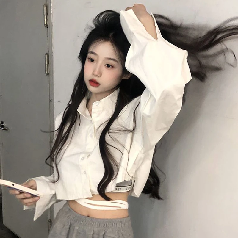 Back Lace Up Shirt Women Y2K Korean Fashion Preppy Style White Long Sleeve Top Thin Summer Casual All Match Sweet Blouse Female
Back Lace Up Shirt Women Y2K Korean Fashion Preppy Style White Long Sleeve Top Thin Summer Casual All Match Sweet Blouse Female