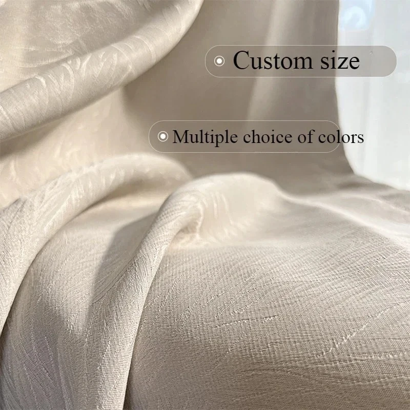 Custom Size High-quality Luxury Curtains for Living Room Relief Jacquard Gloss Precision Simulated Silk Satin Texture Curtain
Custom Size High-quality Luxury Curtains for Living Room Relief Jacquard Gloss Precision Simulated Silk Satin Texture Curtain