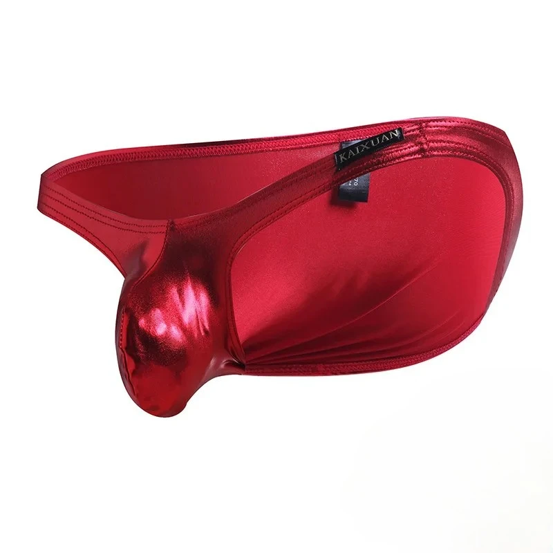 Men's Metallic Faux Leather Briefs, Low Waist U-Pouch Sexy Shiny Triangle Underwear Gays Erotic Bulge Nightclub Daily Underpants
Men's Metallic Faux Leather Briefs, Low Waist U-Pouch Sexy Shiny Triangle Underwear Gays Erotic Bulge Nightclub Daily Underpants