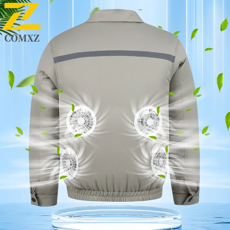 Summer Heatstroke Prevention and Cooling Air Conditioning Suit Mens Outdoor Construction Work Suit High-power Fan Cooling Jacket
Summer Heatstroke Prevention and Cooling Air Conditioning Suit Mens Outdoor Construction Work Suit High-power Fan Cooling Jacket