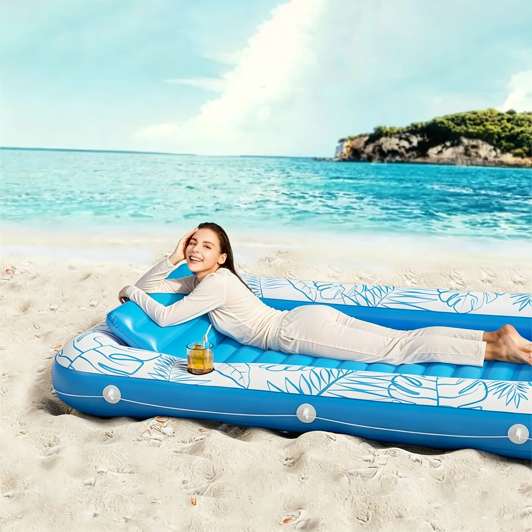 Tanning Lounger Float Sunbathing Reclining Inflatable Mattress, Adult Sunbathing Air Bed Outdoor Inflatable Bed Outdoor Supplies
Tanning Lounger Float Sunbathing Reclining Inflatable Mattress, Adult Sunbathing Air Bed Outdoor Inflatable Bed Outdoor Supplies