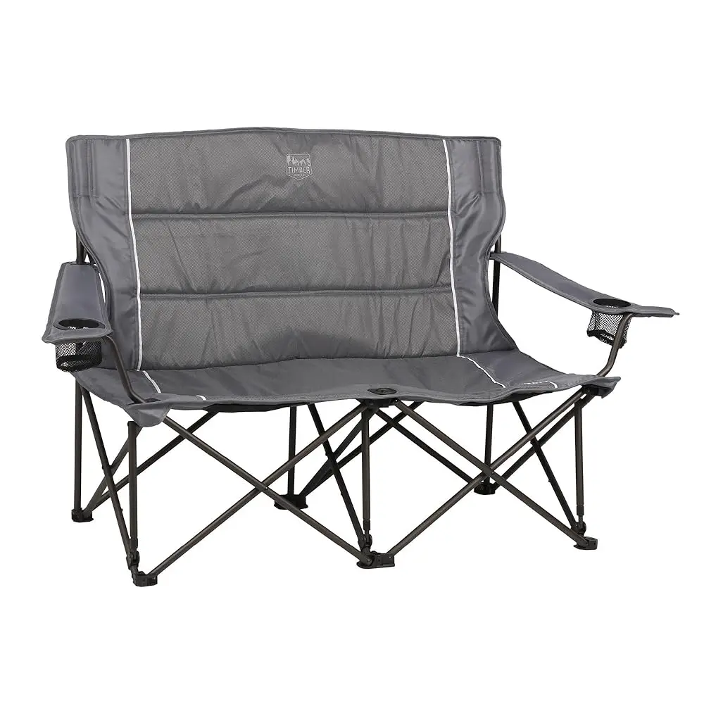 2 Person Folding Loveseat Comfortable Double Foldable Camping Chair Folding Lawn Chairs For Outside, Grey
2 Person Folding Loveseat Comfortable Double Foldable Camping Chair Folding Lawn Chairs For Outside, Grey