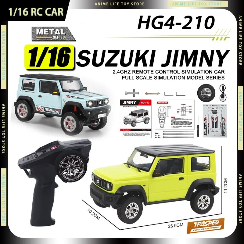 Радиоуправляемая машина Suzuki Jimny HengGuan HG4-210 1/16, полномасштабная, 2.4G, внедорожная, с LED-подсветкой Type-C, алюминиевыми амортизаторами, карданным валом, подарок для мальчика
Радиоуправляемая машина Suzuki Jimny HengGuan HG4-210 1/16, полномасштабная, 2.4G, внедорожная, с LED-подсветкой Type-C, алюминиевыми амортизаторами, карданным валом, подарок для мальчика