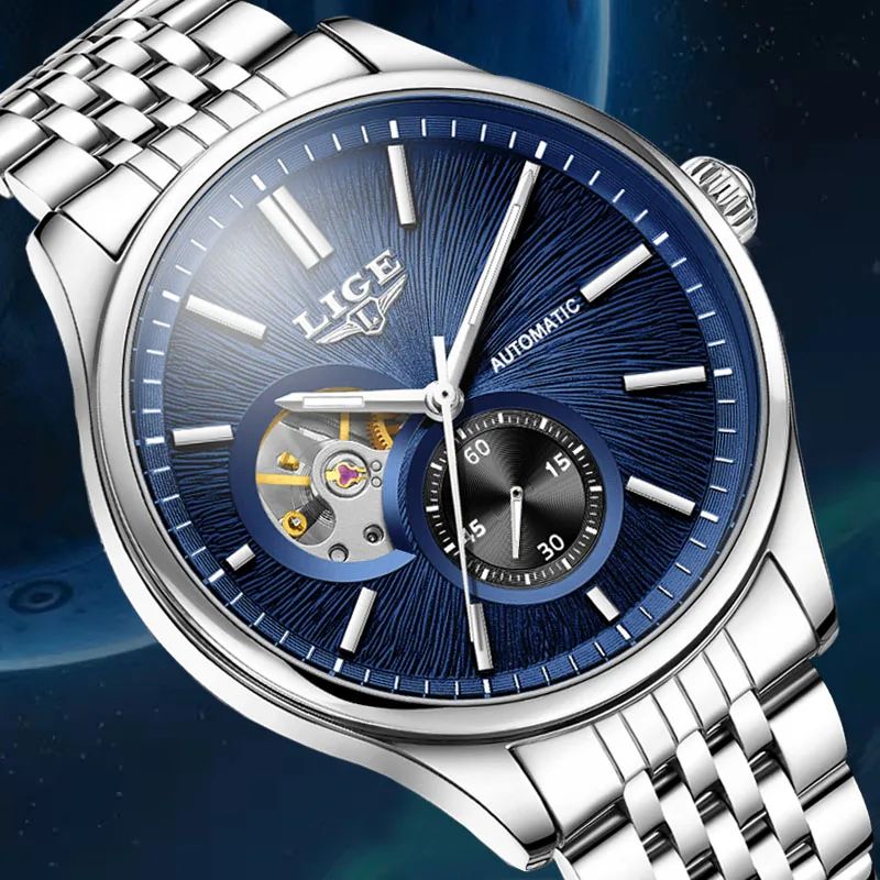 LIGE New Men Watch Fashion Automatic Mechanical Wristwatches For Men Outdoor Sport Waterproof Luminous Tourbillon Watch Men
LIGE New Men Watch Fashion Automatic Mechanical Wristwatches For Men Outdoor Sport Waterproof Luminous Tourbillon Watch Men