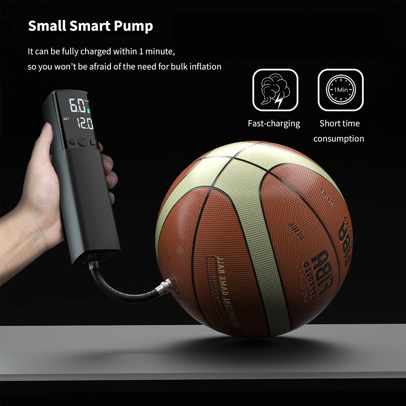 Smart Electric Ball Pump with LED Flashlight Portable Digital LCD Display 18PSI Inflation Pump for Football And Basketball
Smart Electric Ball Pump with LED Flashlight Portable Digital LCD Display 18PSI Inflation Pump for Football And Basketball