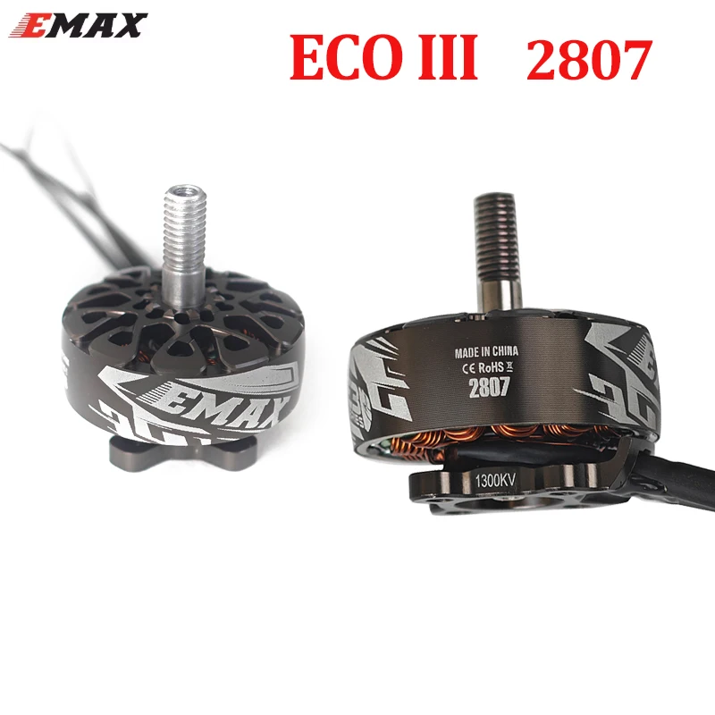 EMAX ECO III Series 2807 3-6S 1300KV1500KV1700KV Brushless Motor for RC FPV Racing Drone RC Quadcopter RC Parts DIY Accessories
EMAX ECO III Series 2807 3-6S 1300KV1500KV1700KV Brushless Motor for RC FPV Racing Drone RC Quadcopter RC Parts DIY Accessories