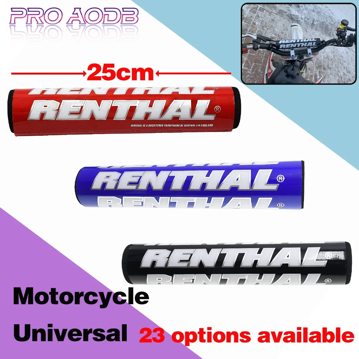Universal Motorcycle Handlebar Pads 7/8" 25cm Renthal Pro Handlebar Crossbar For KTM Honda Yamaha Kawasaki Suzuki ATV Motocross
Universal Motorcycle Handlebar Pads 7/8" 25cm Renthal Pro Handlebar Crossbar For KTM Honda Yamaha Kawasaki Suzuki ATV Motocross