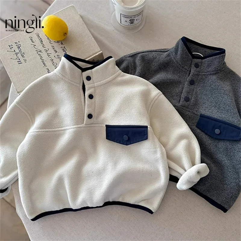 Girl Loose Coat Autumn Winter New 2024 Double-sided Velvet Add Velvet Baby Solid Tops Casual Simple Fashion Sweet Korean Active
Girl Loose Coat Autumn Winter New 2024 Double-sided Velvet Add Velvet Baby Solid Tops Casual Simple Fashion Sweet Korean Active