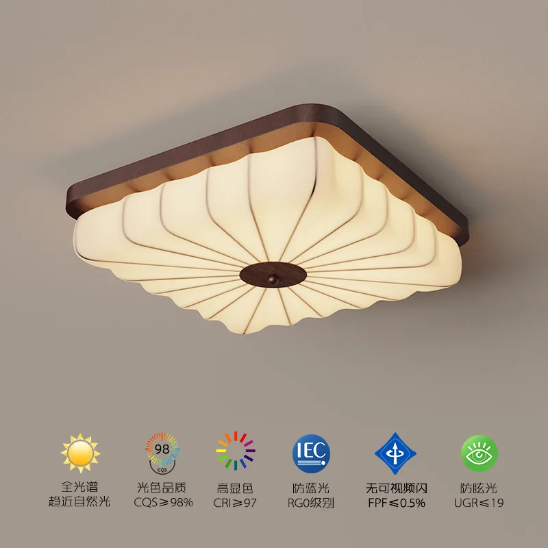Indoor furniture light French retro walnut color hall main light Nanyang style fabric eye protection room ligh
Indoor furniture light French retro walnut color hall main light Nanyang style fabric eye protection room ligh