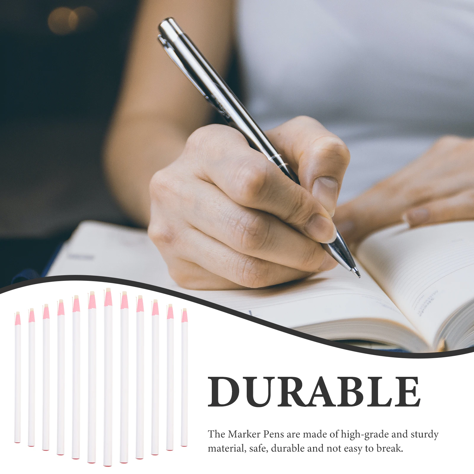 12 Pcs White Wax Pencils Fluorescent Marker Pen Grease Paper Sewing Fabric Drawing Tools Vanishing Lines Heat Resistant Marks
12 Pcs White Wax Pencils Fluorescent Marker Pen Grease Paper Sewing Fabric Drawing Tools Vanishing Lines Heat Resistant Marks