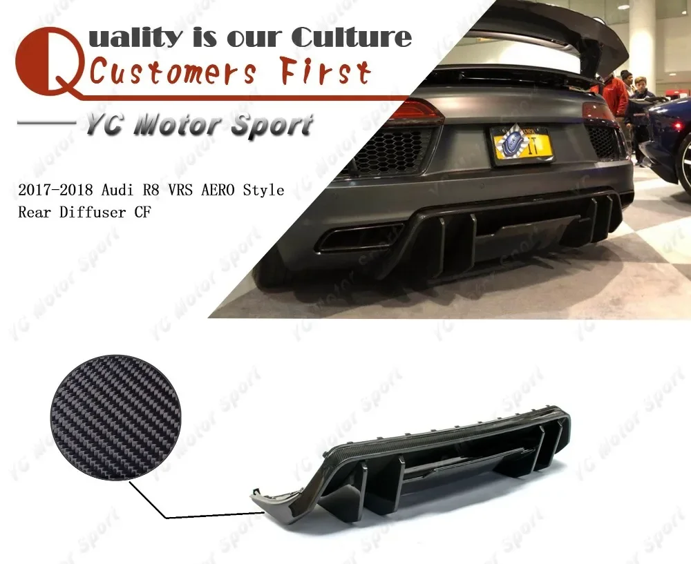 Car Accessories Carbon Fiber VRS AERO Style Rear Diffuser Fit For 2017-2018 R8 Rear Diffuser Car-styling
Car Accessories Carbon Fiber VRS AERO Style Rear Diffuser Fit For 2017-2018 R8 Rear Diffuser Car-styling