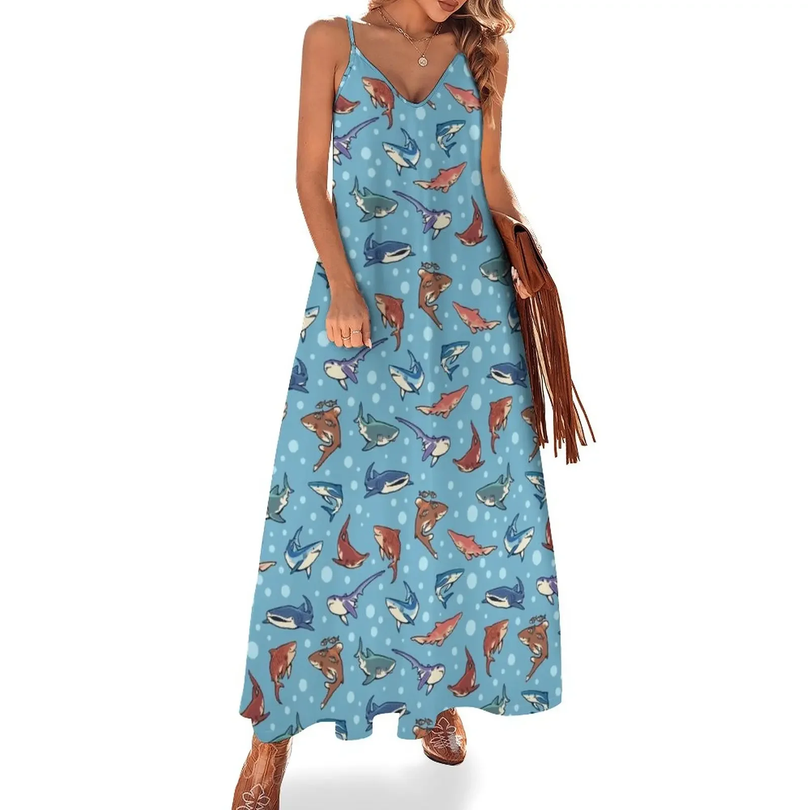Sharks in the light blue Sleeveless Dress dress women summer 2025 elegant and pretty women's dresses Woman dresses Dress
Sharks in the light blue Sleeveless Dress dress women summer 2025 elegant and pretty women's dresses Woman dresses Dress