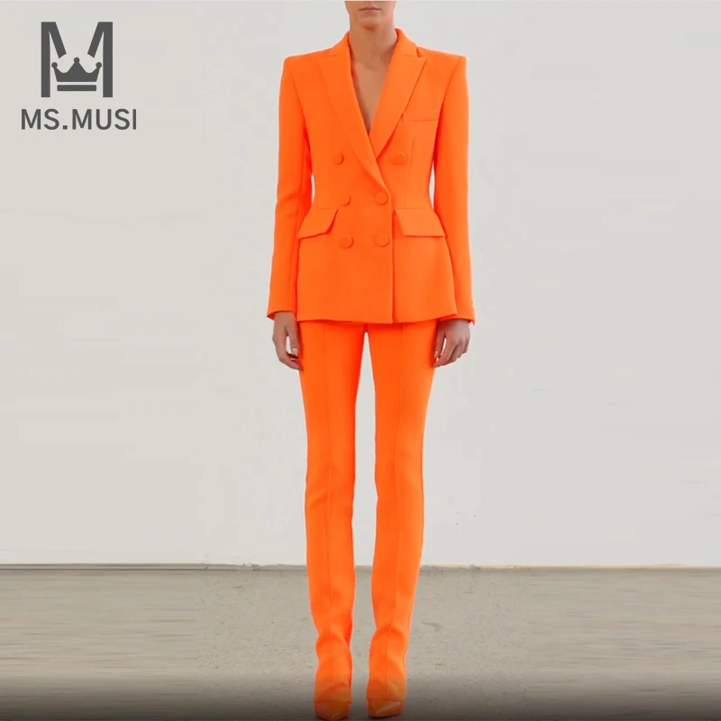 MSMUSI 2023 New Women Sexy Solid Two Piece Set Bodycon Turn Down Collar Button Long Sleeve Blazer Top Pencil Long Pant Set Suit
MSMUSI 2023 New Women Sexy Solid Two Piece Set Bodycon Turn Down Collar Button Long Sleeve Blazer Top Pencil Long Pant Set Suit