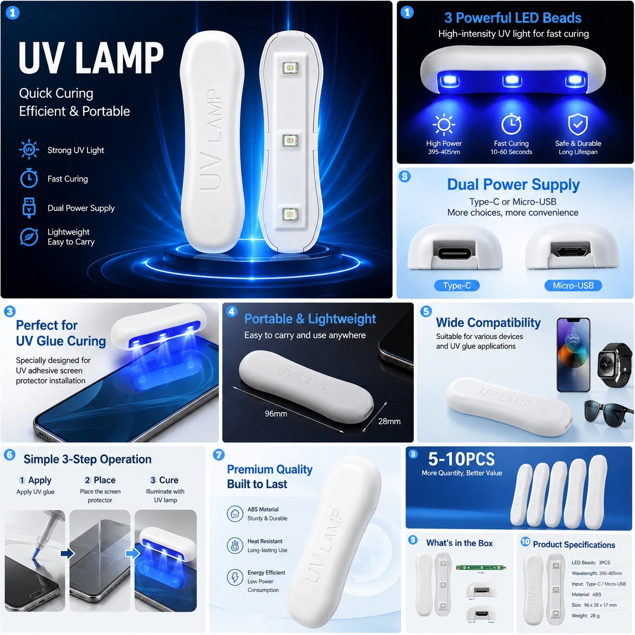 UV Liquid Glue for Curved Screen Protector, Tempered Glass Adhesive with UV Lamp Light for Mobile Phone Repair
UV Liquid Glue for Curved Screen Protector, Tempered Glass Adhesive with UV Lamp Light for Mobile Phone Repair